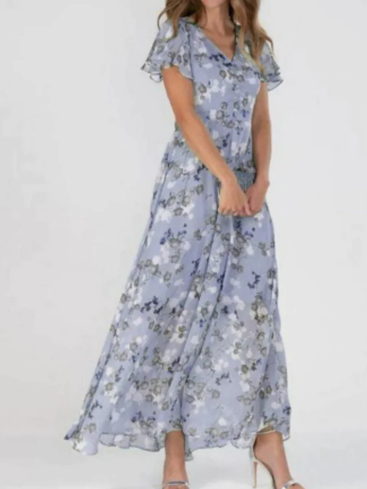  Damen schönes geblümtes Sommerkleid für verschiedene sommerliche Anlässe