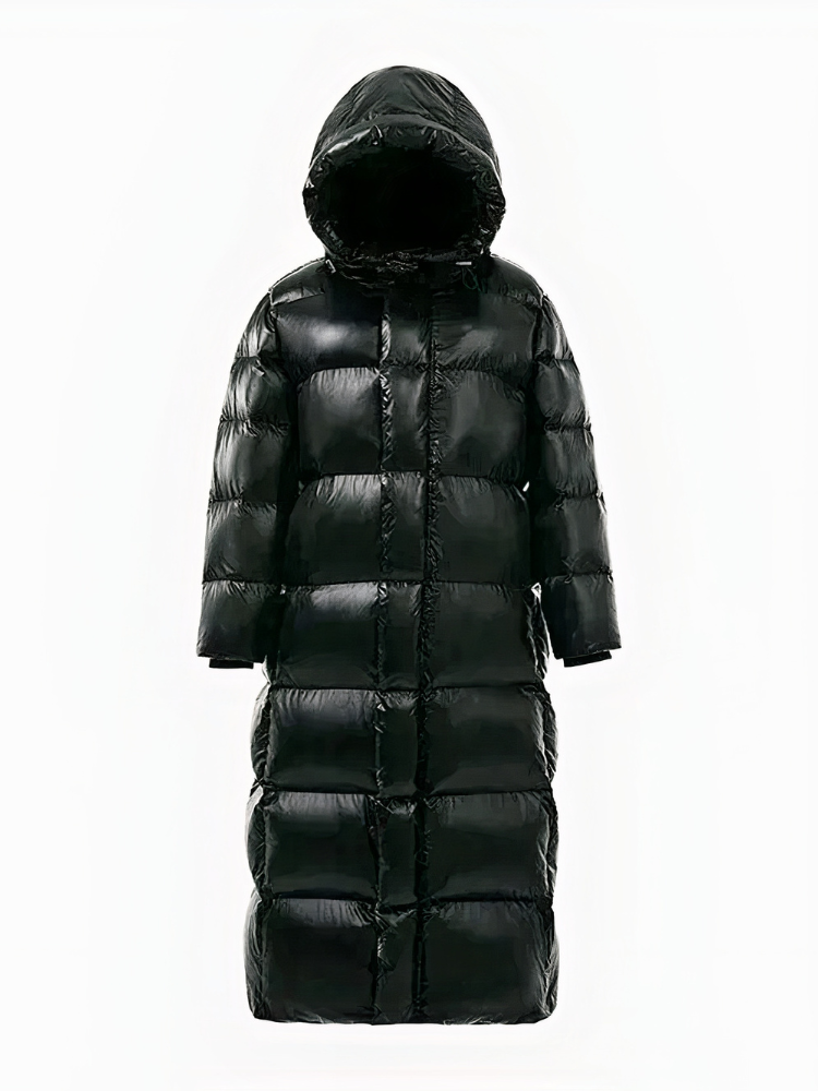 Damen schwarze gesteppte Winterjacke, stilvoller und warmer Begleiter für den Winter
