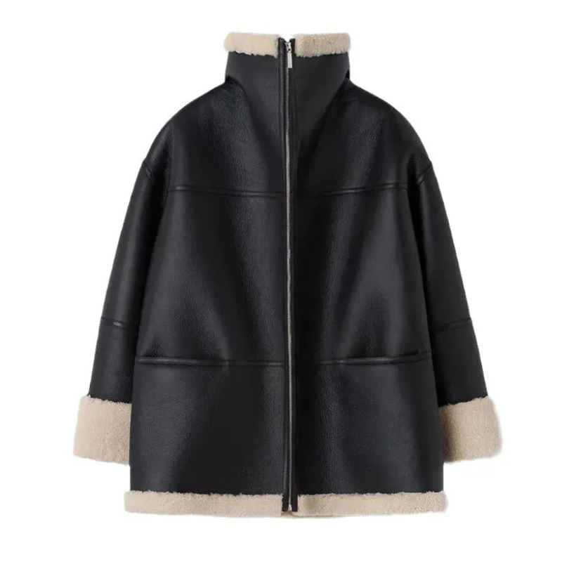 Damen schwarze stilvolle Jacke in elegantem und modernem Design
