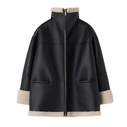 Damen schwarze stilvolle Jacke in elegantem und modernem Design