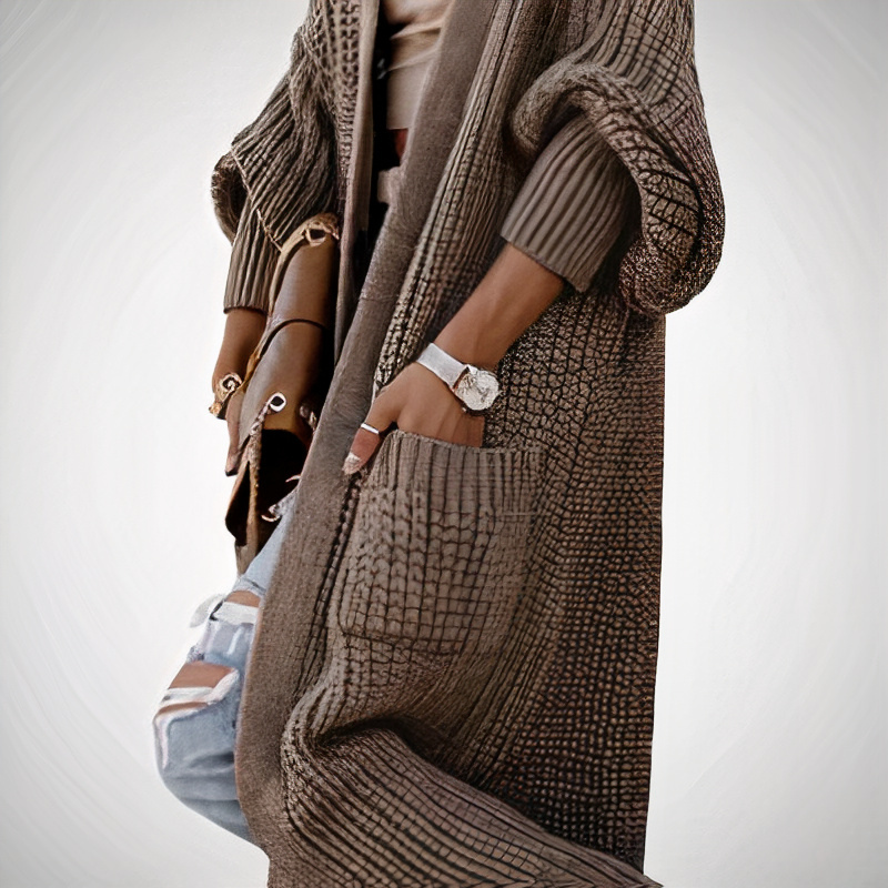 Damen stilvolle gemütliche Strickjacke in elegantem und komfortablem Design