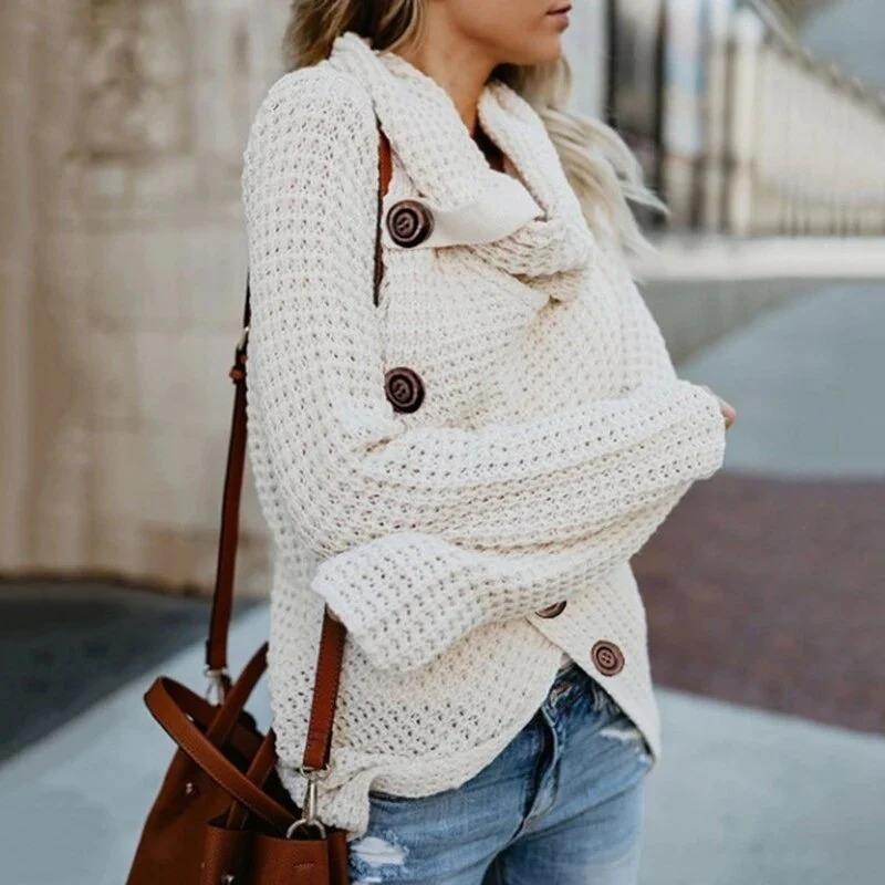 Damen stilvoller Strickpullover, elegant und bequem für Alltag und Freizeit