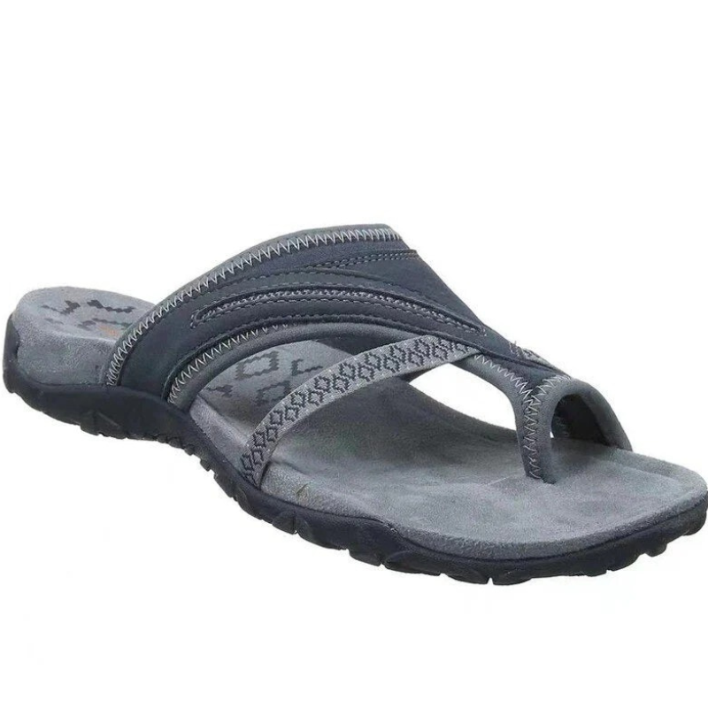 Damen stützende Slip-On-Sandalen mit ergonomischem Fußbett für komfortables Gehen