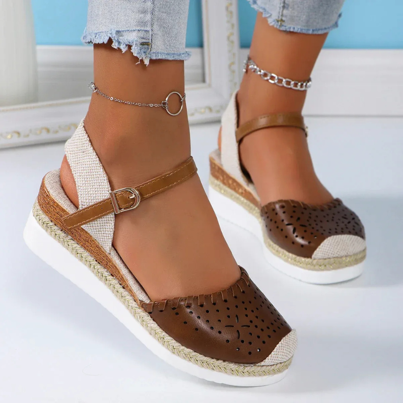 Damen stylische Espadrilles mit Knöchelriemen für einen sommerlichen und modernen Look
