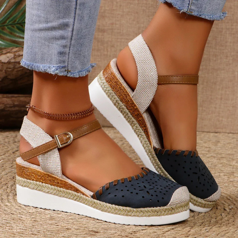Damen stylische Espadrilles mit Knöchelriemen für einen sommerlichen und modernen Look