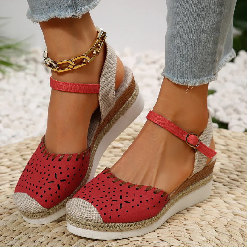 Damen stylische Espadrilles mit Knöchelriemen für einen sommerlichen und modernen Look