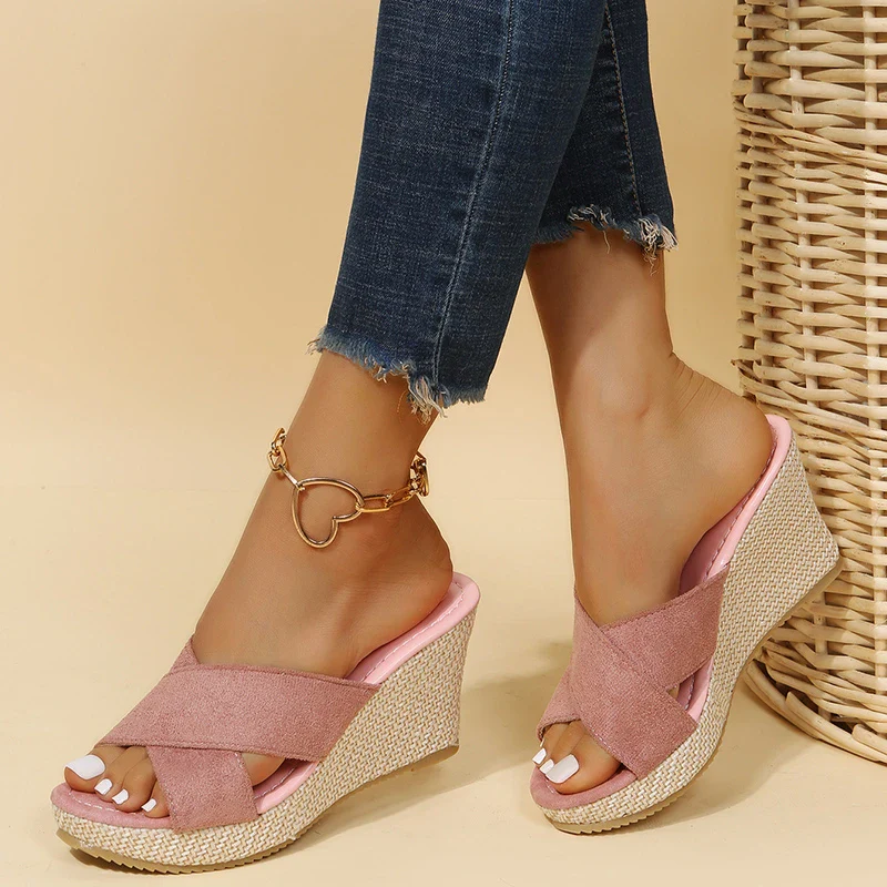 Damen stylische Keil-Sommersandalen mit bequemem Design für warme Tage