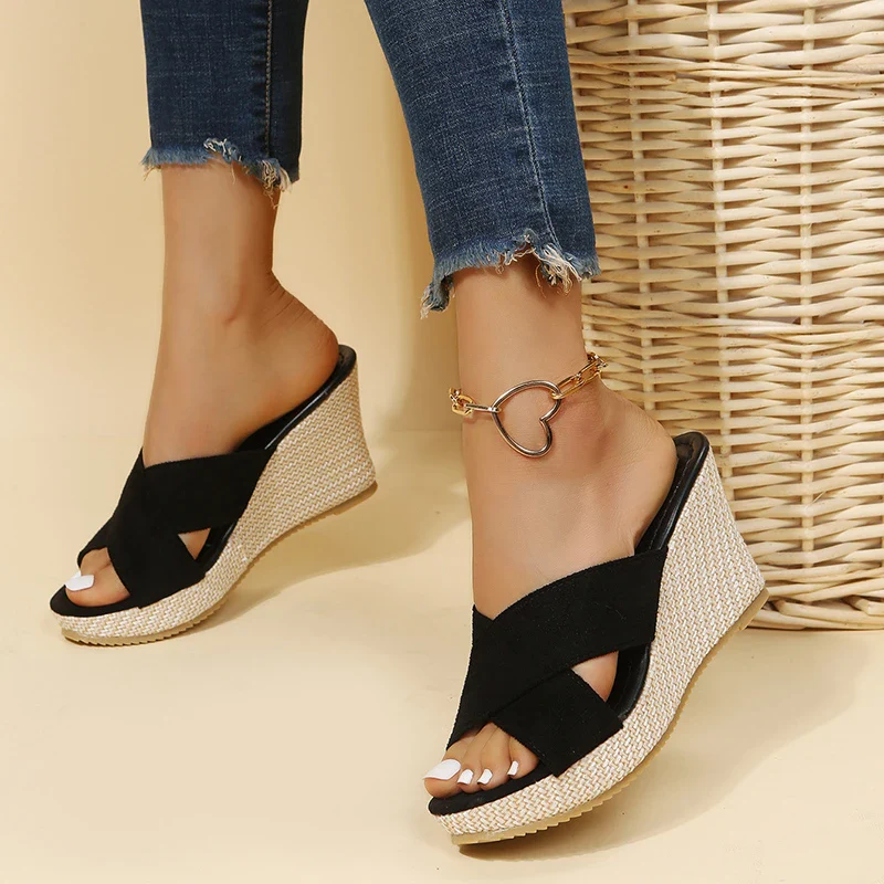 Damen stylische Keil-Sommersandalen mit bequemem Design für warme Tage