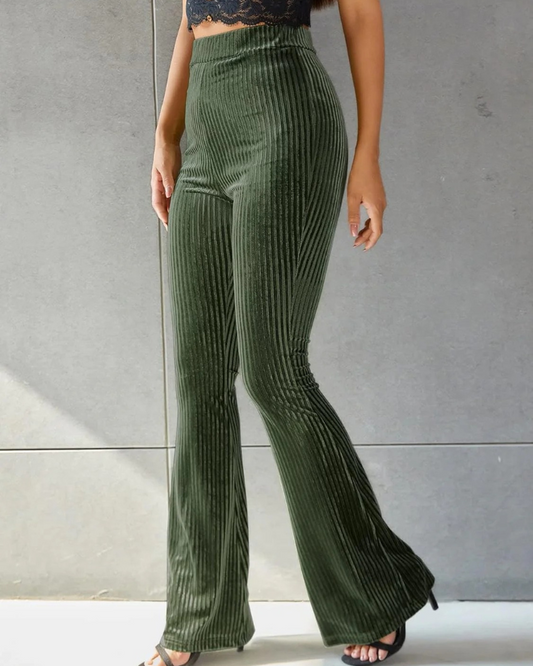  Damen stylische Schlaghose mit weitem Bein im modernen Look