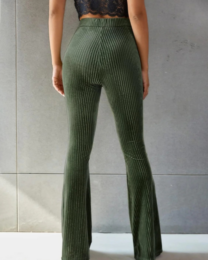  Damen stylische Schlaghose mit weitem Bein im modernen Look