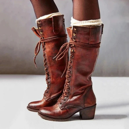 Damen stylische Schnürstiefel mit modernem Design für Alltag und Freizeit