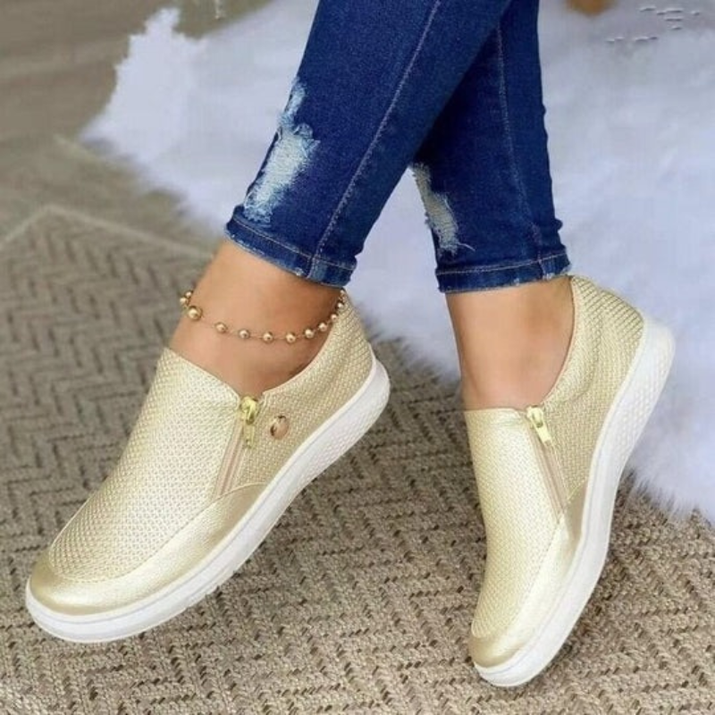 Damen stylische Schuhe mit Reißverschluss – komfortabel und ideal für unterwegs
