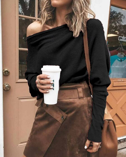 Langer Damenpullover im modernen Design für vielseitige Outfits