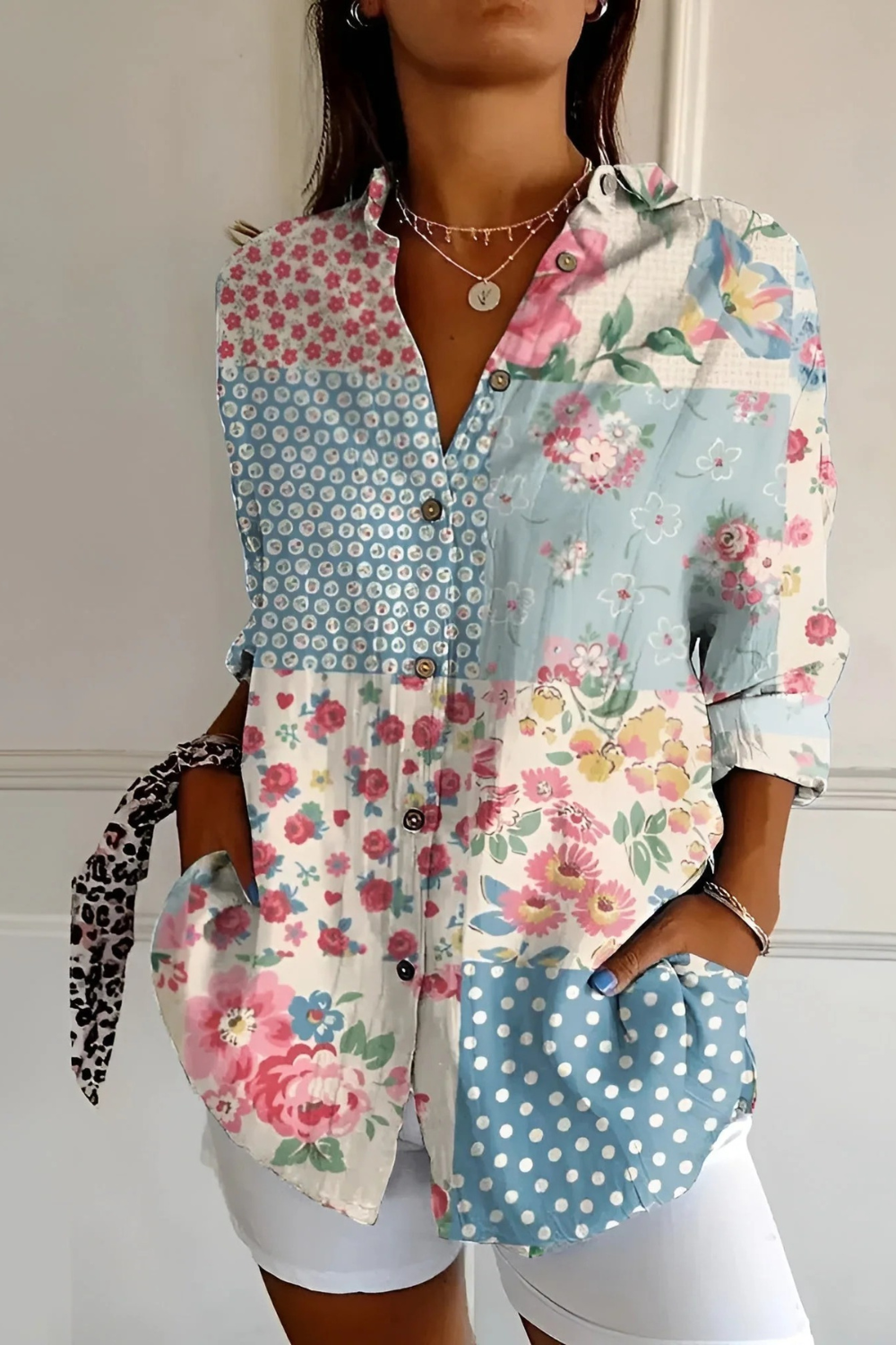 Damen stylisches Langarm-Sommershirt für vielseitige Sommerlooks