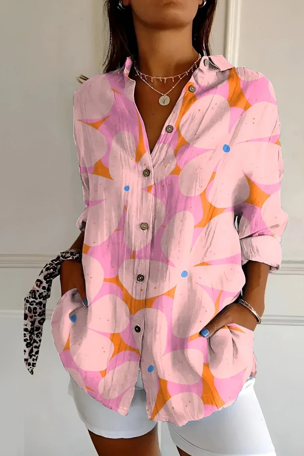 Damen stylisches Langarm-Sommershirt für vielseitige Sommerlooks