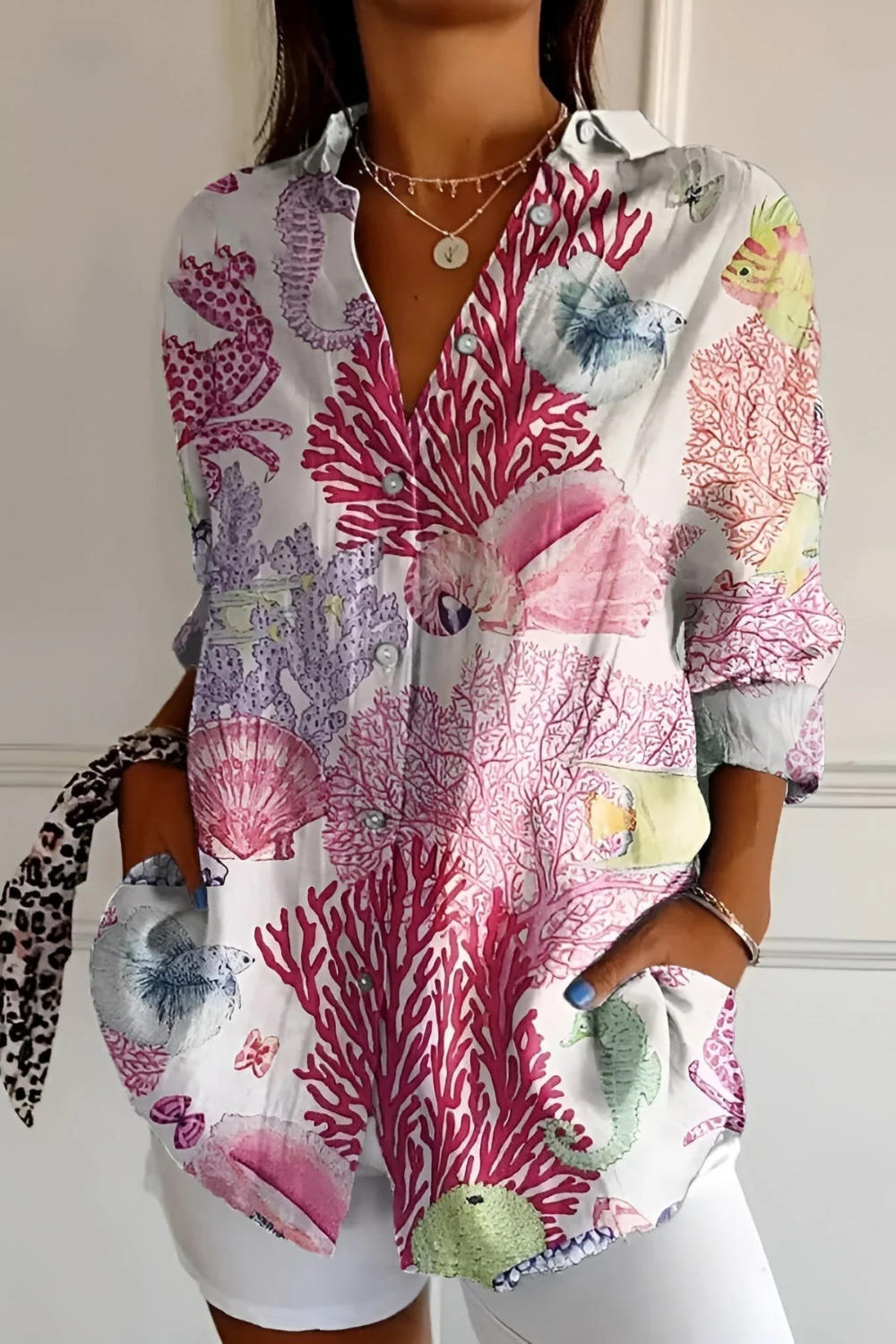 Damen stylisches Langarm-Sommershirt für vielseitige Sommerlooks