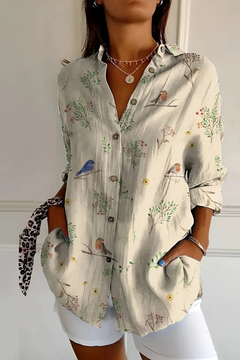 Damen stylisches Langarm-Sommershirt für vielseitige Sommerlooks