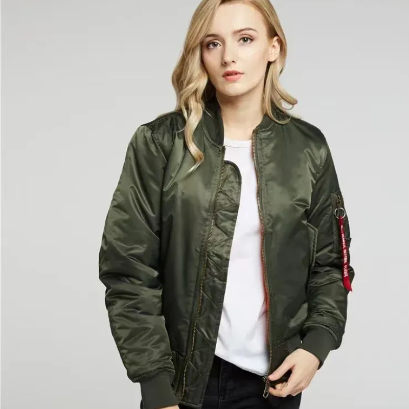 Damen trendige Bomberjacke mit modernem Schnitt und vielseitigem Design für den Alltag