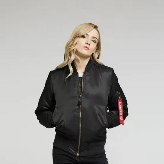 Damen trendige Bomberjacke mit modernem Schnitt und vielseitigem Design für den Alltag