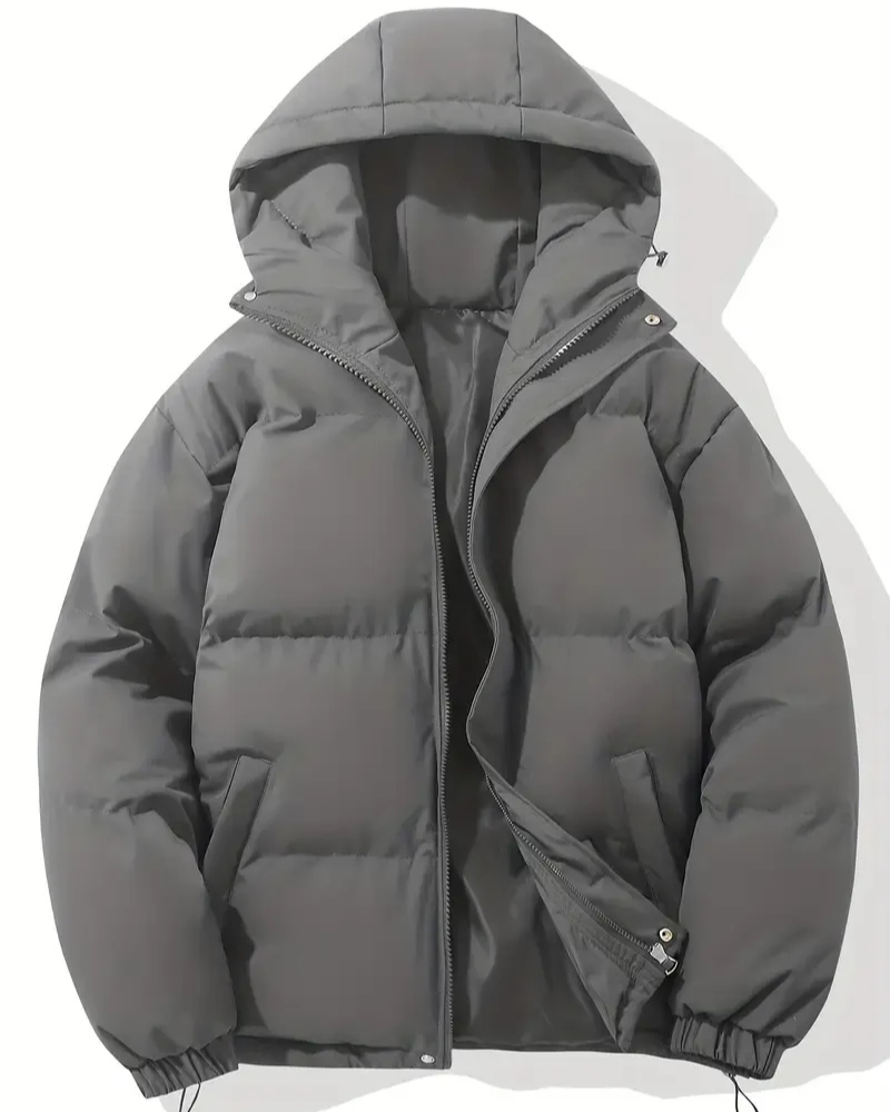 Damen trendige gefütterte Winterjacke mit Kapuze für kalte Tage