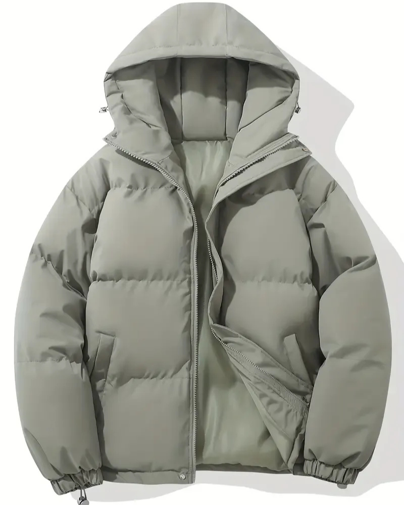 Damen trendige gefütterte Winterjacke mit Kapuze für kalte Tage