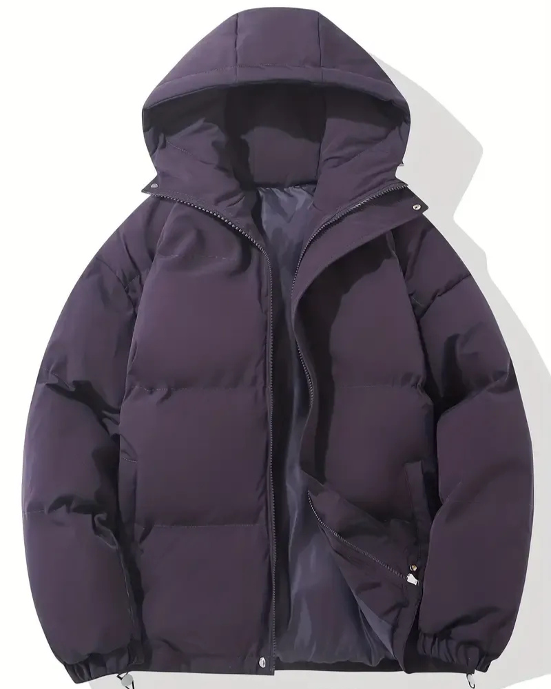 Damen trendige gefütterte Winterjacke mit Kapuze für kalte Tage