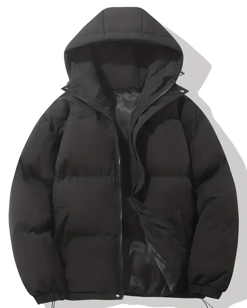 Damen trendige gefütterte Winterjacke mit Kapuze für kalte Tage