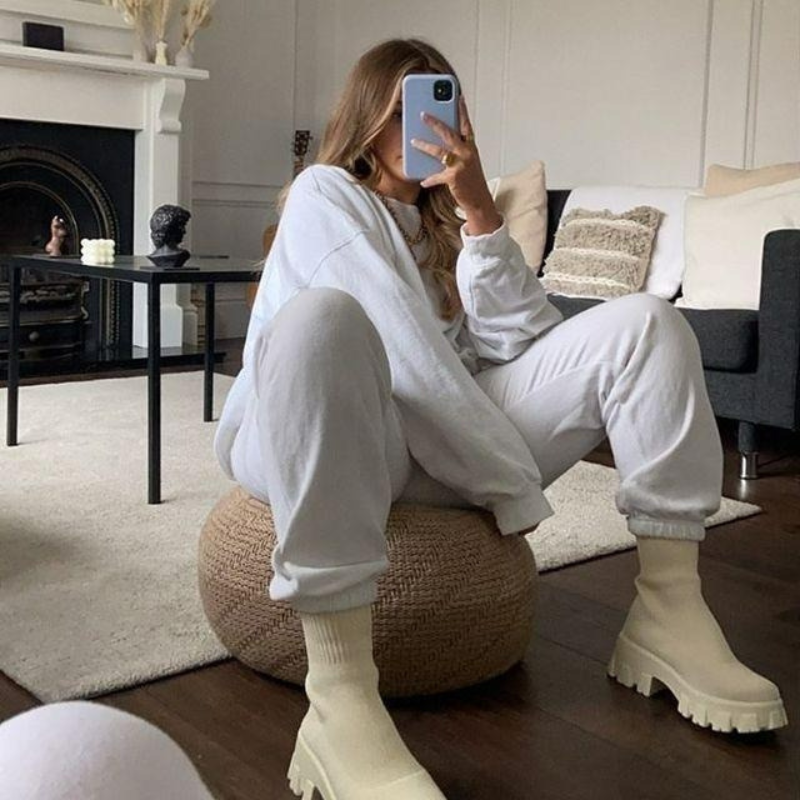 Damen trendige stilvolle Stiefeletten, elegant und bequem für Alltag und Freizeit