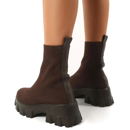 Damen trendige stilvolle Stiefeletten, elegant und bequem für Alltag und Freizeit