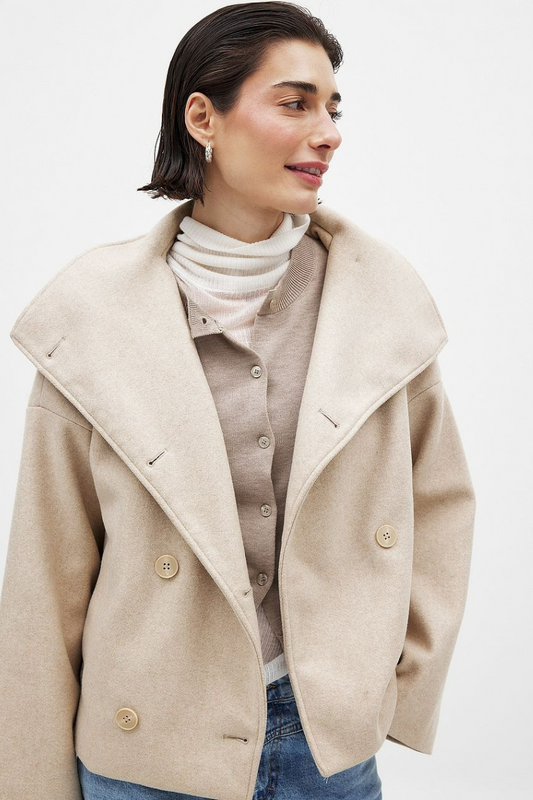  Damen Vintage-Doppelreiher-Mantel im klassischen Stil für vielseitige Outfits