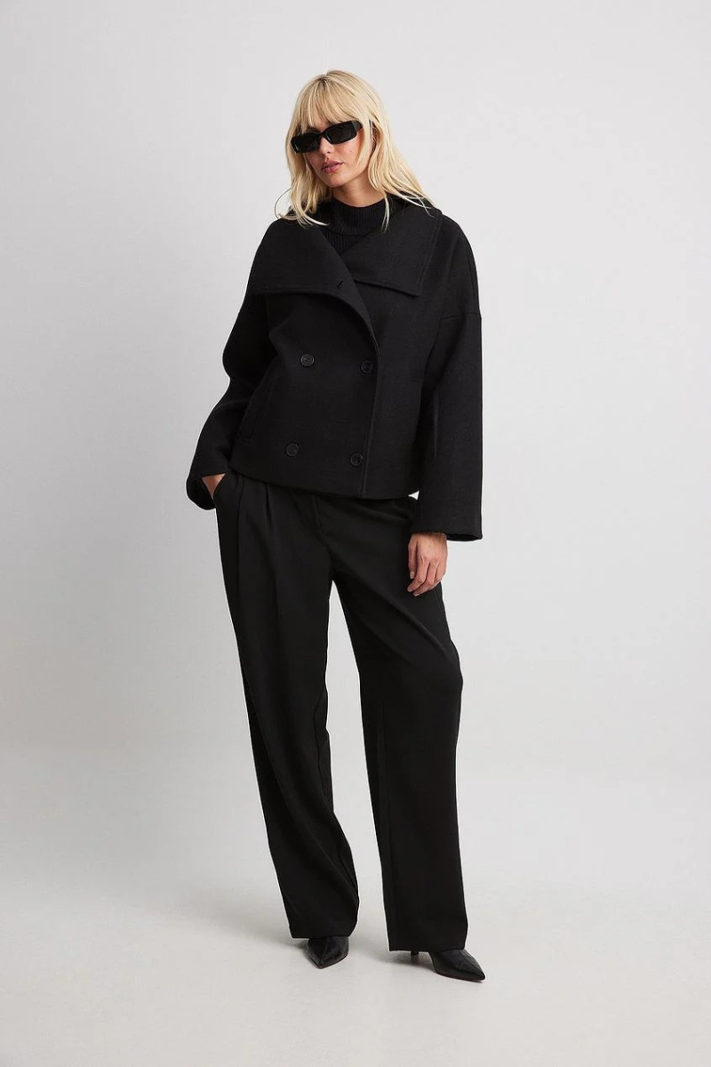  Damen Vintage-Doppelreiher-Mantel im klassischen Stil für vielseitige Outfits