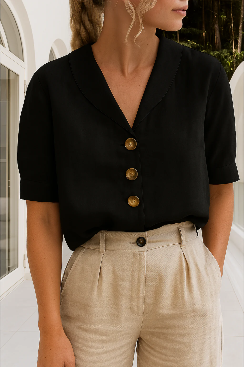 Damen Vintage elegante Bluse im zeitlosen Retro-Stil für stilvolle Outfits