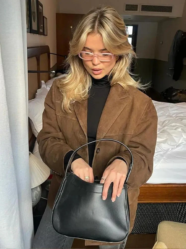Damen Vintage-Herbstmantel im Oversize-Stil für kühle Herbsttage