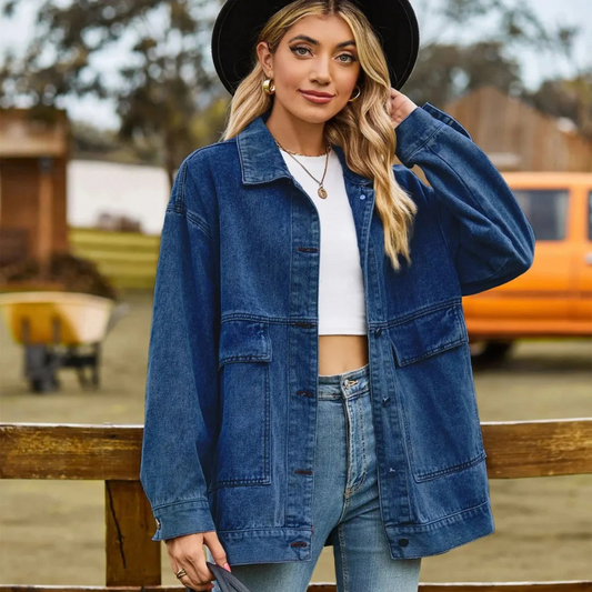 Damen Vintage-Jeansjacke im zeitlosen Retro-Design für stilvolle Outfits