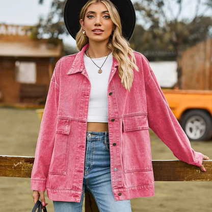 Damen Vintage-Jeansjacke im zeitlosen Retro-Design für stilvolle Outfits