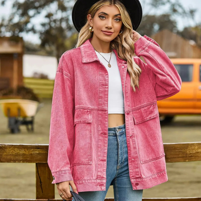 Damen Vintage-Jeansjacke im zeitlosen Retro-Design für stilvolle Outfits