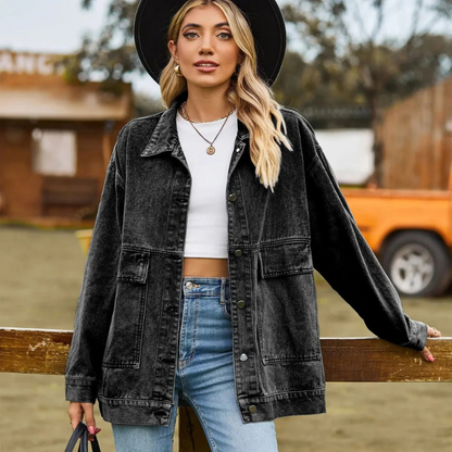 Damen Vintage-Jeansjacke im zeitlosen Retro-Design für stilvolle Outfits