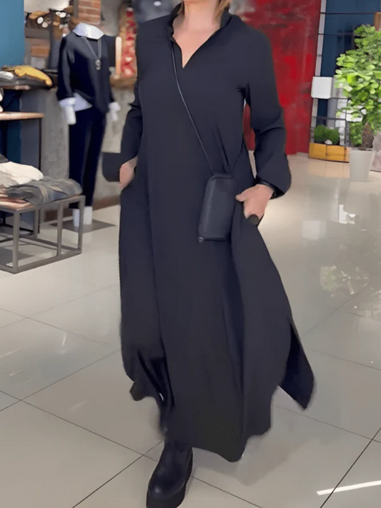 Damen Vintage Kleid mit langen Ärmeln für elegante und nostalgische Outfits