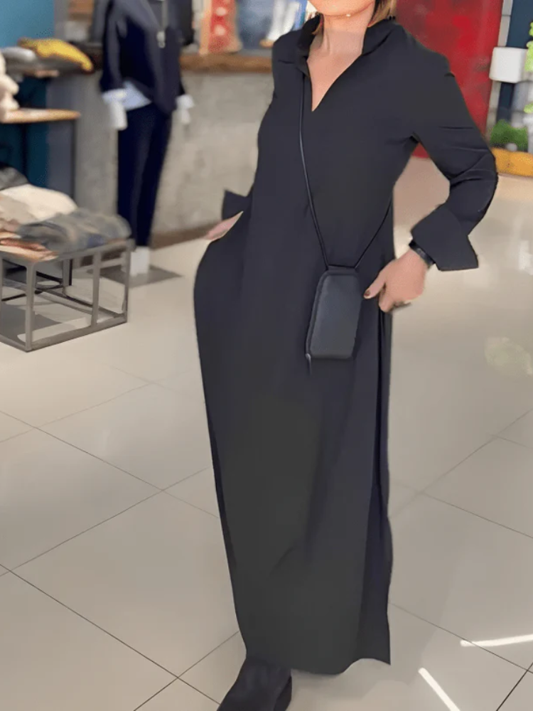 Damen Vintage Kleid mit langen Ärmeln für elegante und nostalgische Outfits