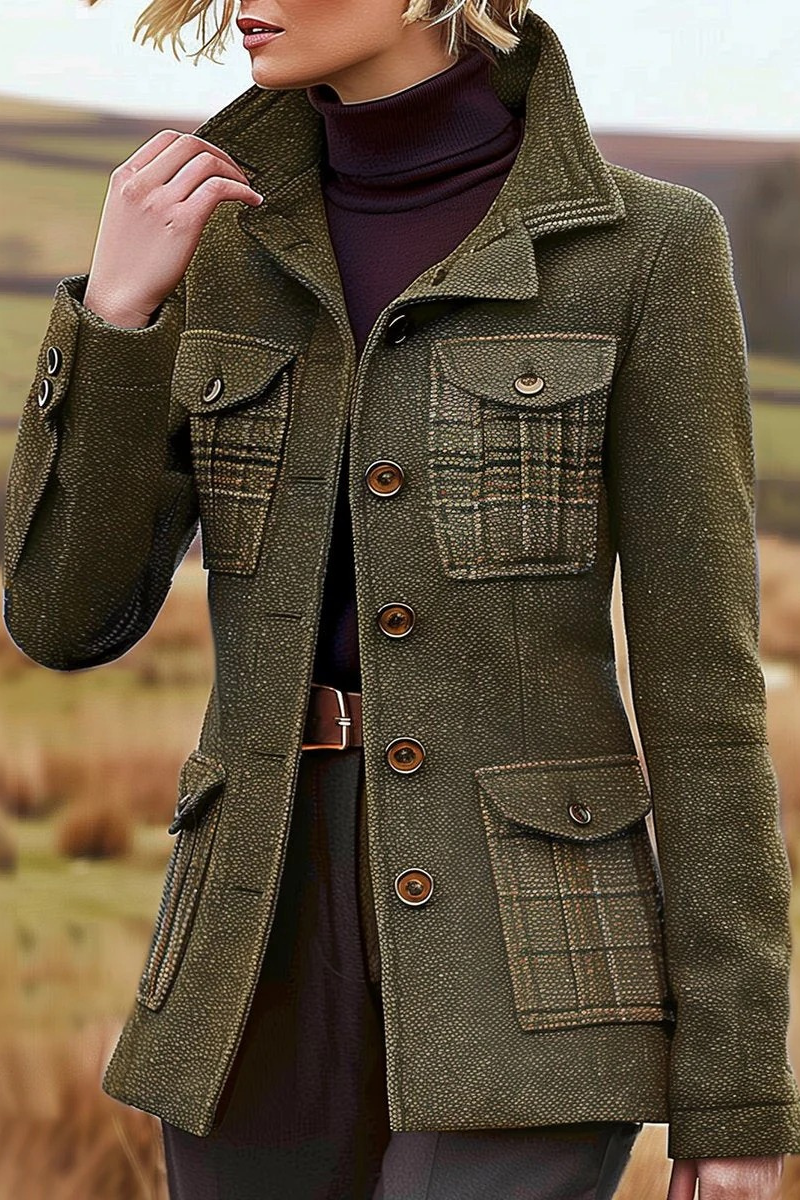Damen Vintage Outdoorjacke für stilvollen Schutz bei Wind und Wetter