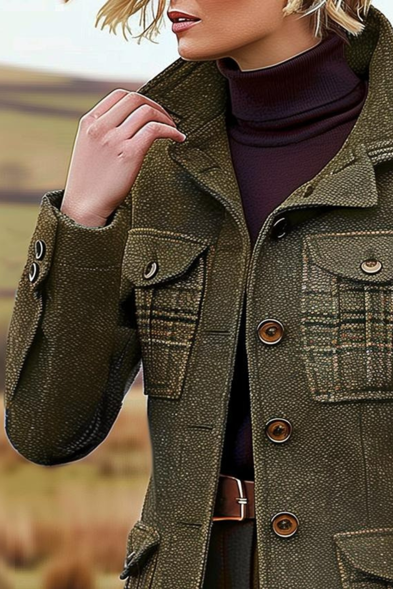 Damen Vintage Outdoorjacke für stilvollen Schutz bei Wind und Wetter