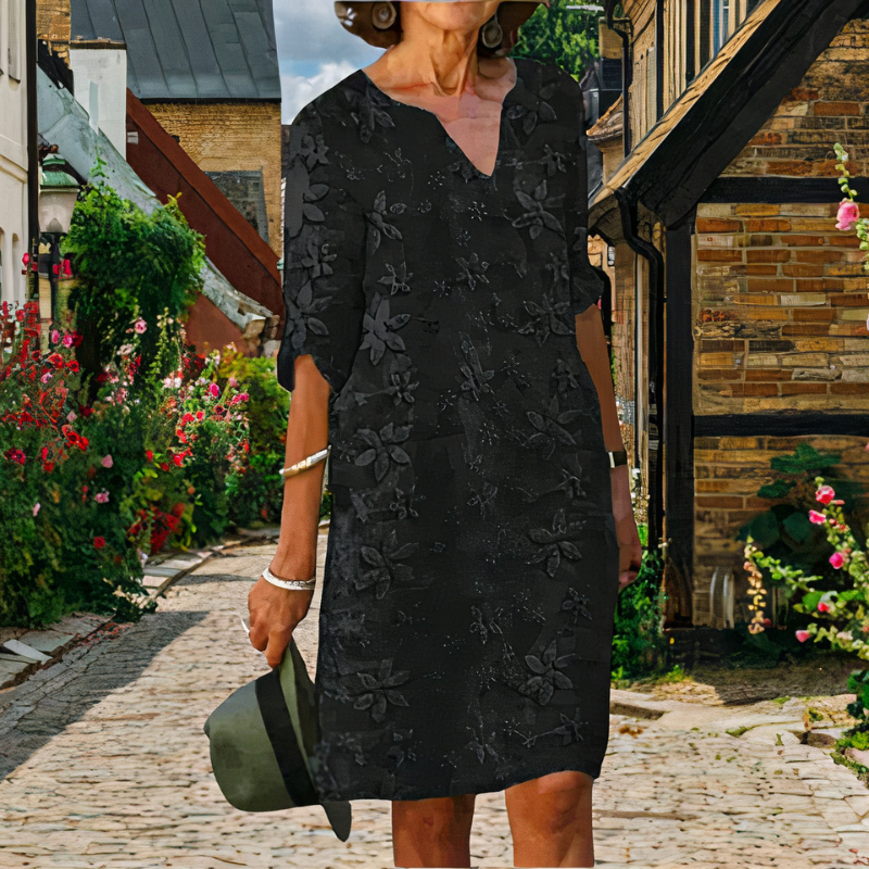 Damen Vintage stilvolles Kleid mit femininem Schnitt für elegante Alltags- und Event-Looks
