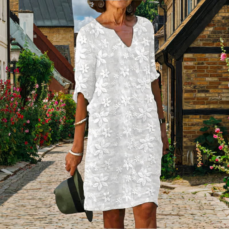 Damen Vintage stilvolles Kleid mit femininem Schnitt für elegante Alltags- und Event-Looks