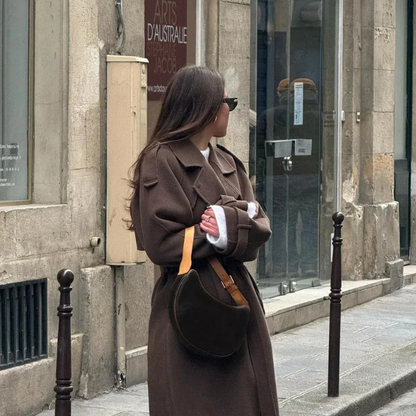 Damen Vintage-Trenchcoat mit Gürtel in elegantem, zeitlosem Design