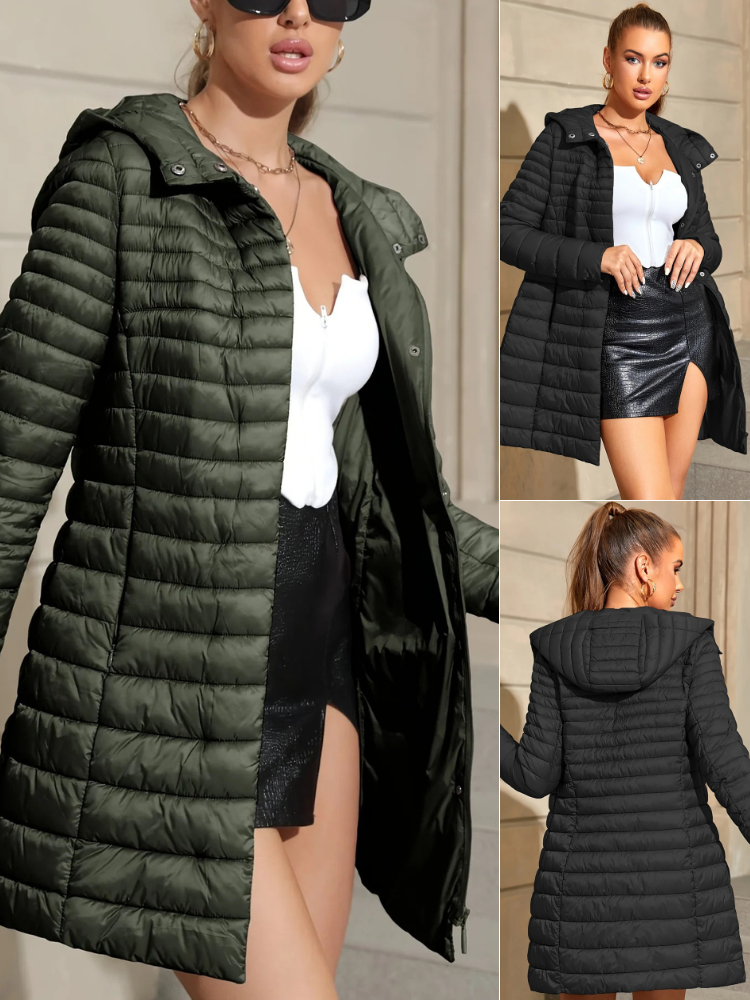 Damen warme gepolsterte Steppjacke für stilvollen und komfortablen Winter-Look.