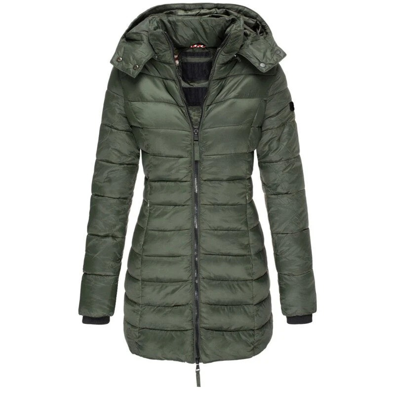 Damen warme Winter-Daunenjacke für kalte Tage im eleganten Design