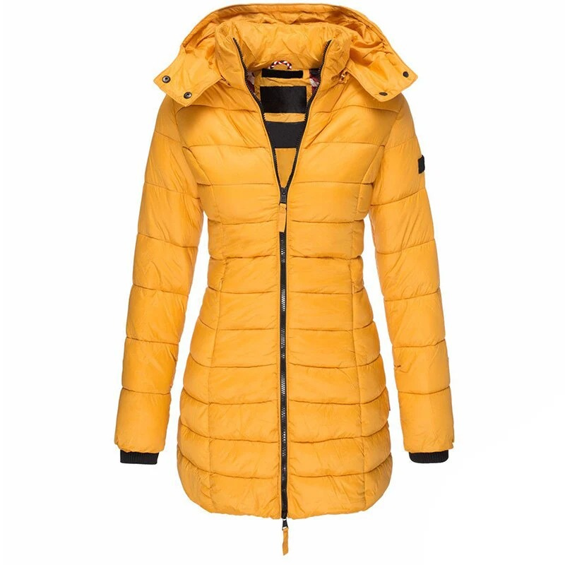 Damen warme Winter-Daunenjacke für kalte Tage im eleganten Design