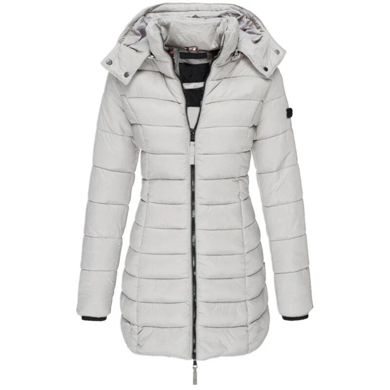 Damen warme Winter-Daunenjacke für kalte Tage im eleganten Design