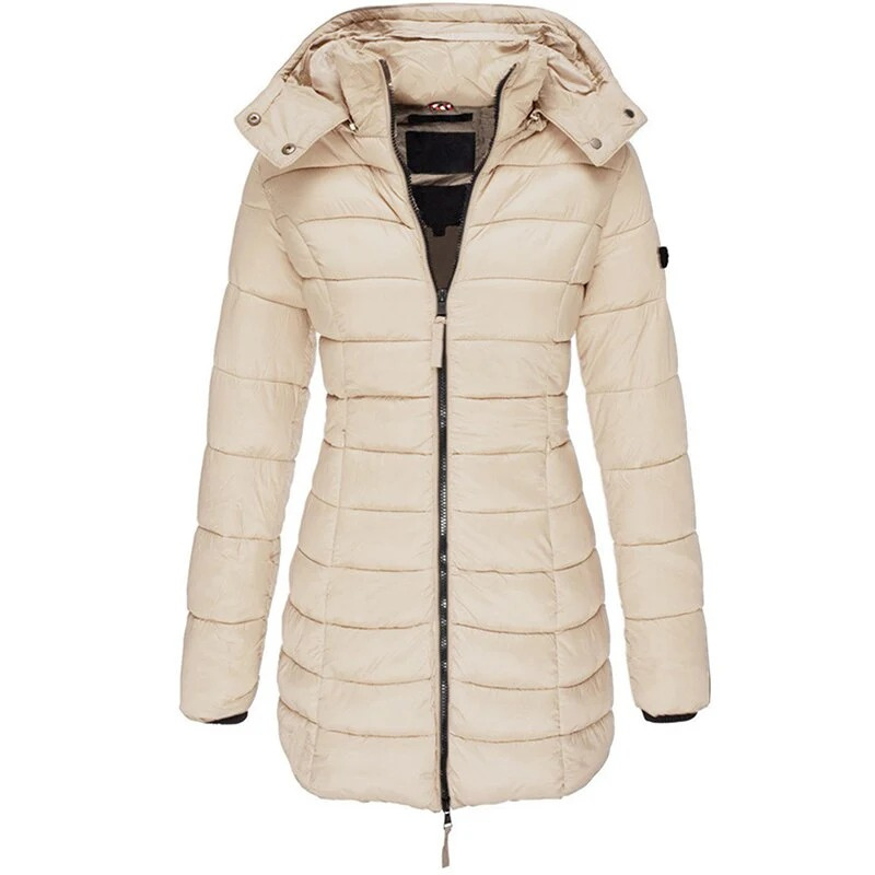 Damen warme Winter-Daunenjacke für kalte Tage im eleganten Design