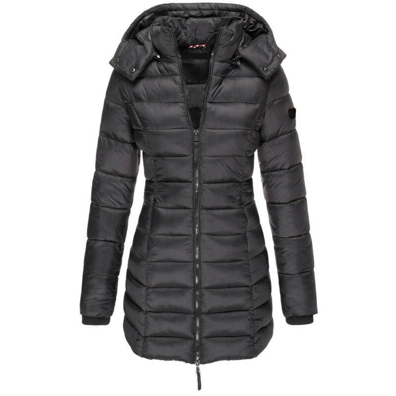 Damen warme Winter-Daunenjacke für kalte Tage im eleganten Design